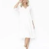 White One Summer Lined Tunic Dress 100% Cotton DW58D