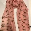 Zura Sheer Zebra Scarf 100% Wool Pink
