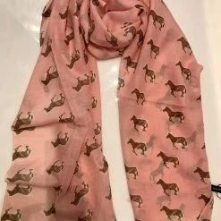 Zura Sheer Zebra Scarf 100% Wool Pink